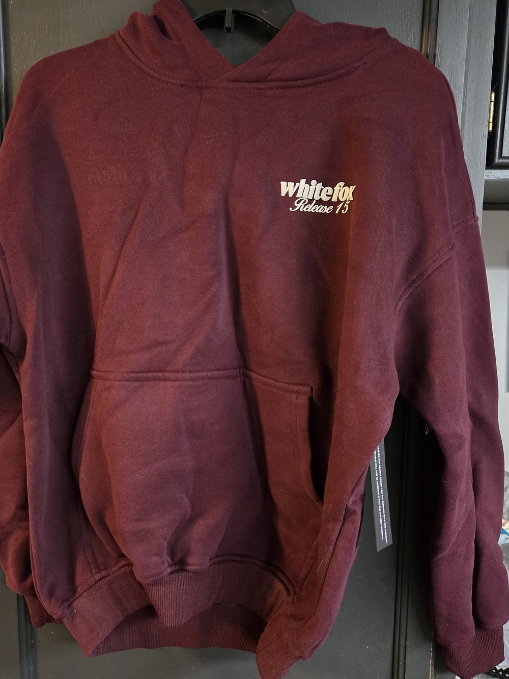 Release 15 White Fox Womens Burgundy Hoodie
